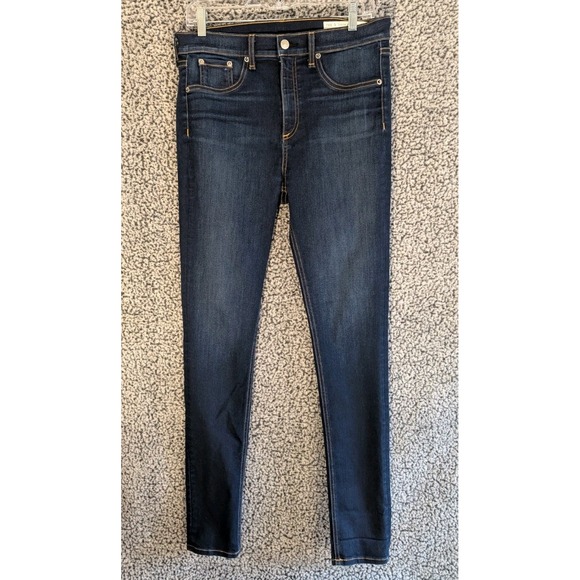 RAG AND BONE High Rise Skinny Jeans Indigo Dark wash Womens 30 - Picture 2 of 9